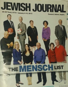 Jewish Journal - The MENSCH List - January 2013